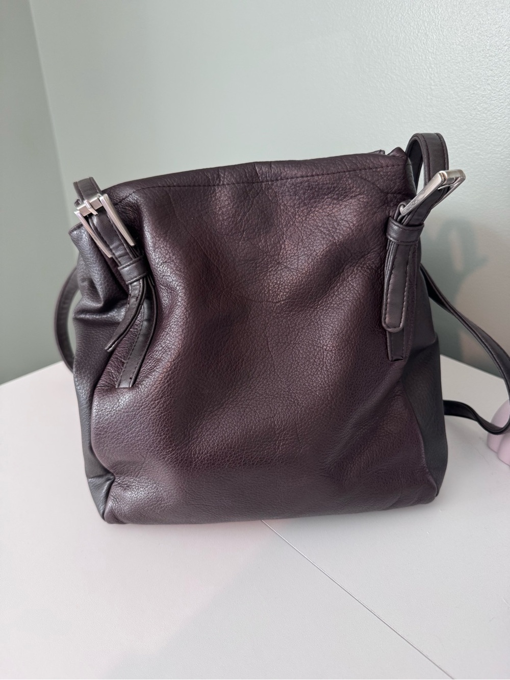 Coletta Genuine Leather Shoulder Bag in Two-toned Brown